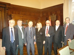 27 December 2011 National Assembly Speaker Prof. Dr Slavica Djukic Dejanovic with the delegation of the Football Veterans Association - "Serbia"